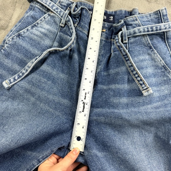 Hollister Jeans Womens Size 7 Ultra High Rise Mom Tapered Belted 27" Paper Bag - Picture 3 of 12